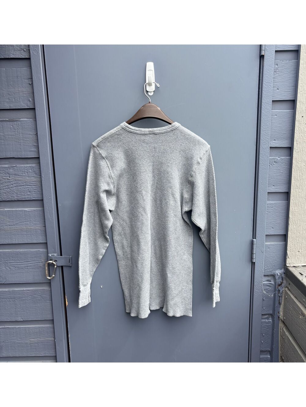Vintage High Sierra Grey Thermal Waffle Knit Long Sleeve